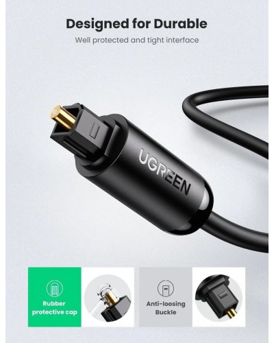 Аудіо кабель UGREEN AV122 Toslink Optical Audio Cable 2m (Black)(UGR-70892) (UGR-70892)