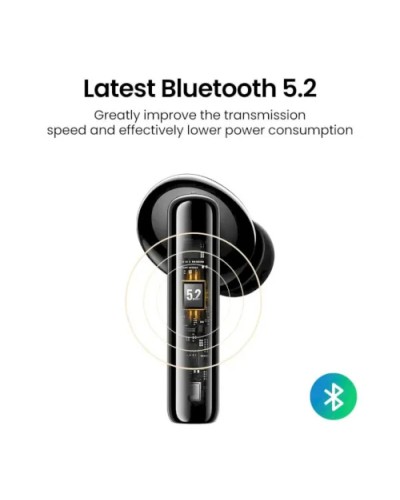 Бездротові навушники UGREEN WS106 HiTune T3 Active Noise-Cancelling Wireless Earbuds (Black)(UGR-90401) (UGR-90401)