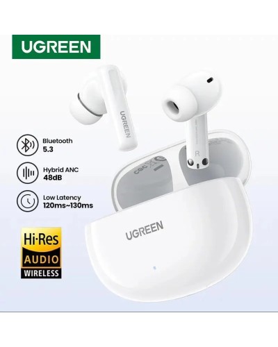 Бездротові навушники UGREEN WS200 HiTune T6 Hybrid Active Noise-Cancelling Earbuds(UGR-15158) (UGR-15158)