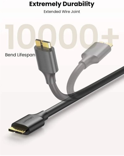 Кабель UGREEN US130 USB 3.0 A Male to Micro USB 3.0 Male Cable 0.5m (Black)(UGR-10840) (UGR-10840)