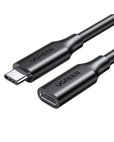 Кабель UGREEN US353 USB-C/M to USB-C/F Gen2 5A Extension Cable 1m (Black)(UGR-10387) (UGR-10387)