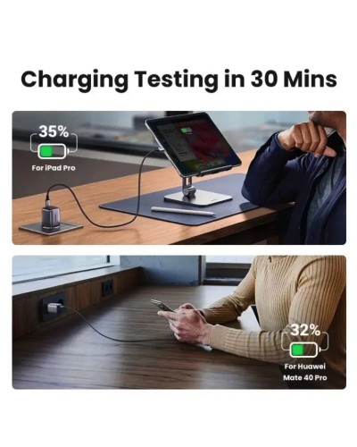 Зарядний пристрій UGREEN CD319 USB-C GaN Fast Charger 30W EU (Space Gray)(UGR-90666) (UGR-90666)