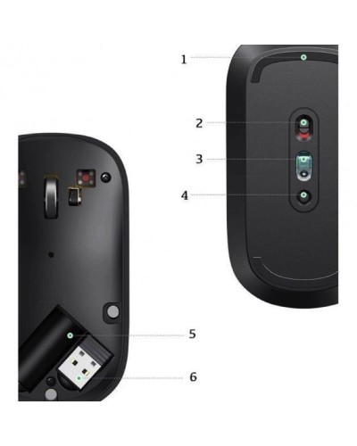 Миша UGREEN MU001 Portable Wireless Mouse  (Black) (UGR-90372)