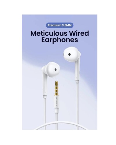 Навушники UGREEN EP101 Wired Earphones with 3.5mm Plug (White) (UGR-60692)