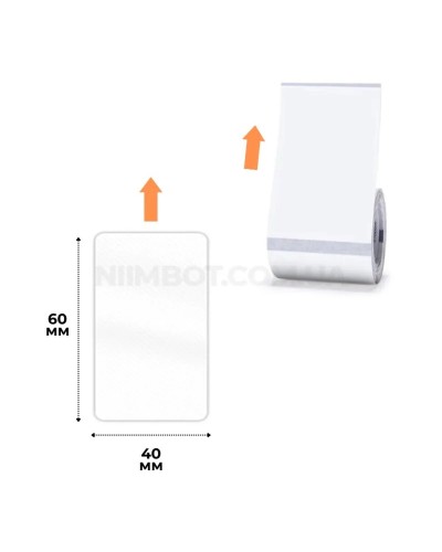 Етикетки NIIMBOT TT40*60-125 Transparent For B1/B21/B3S (A2G88318501) (A2G88318501)