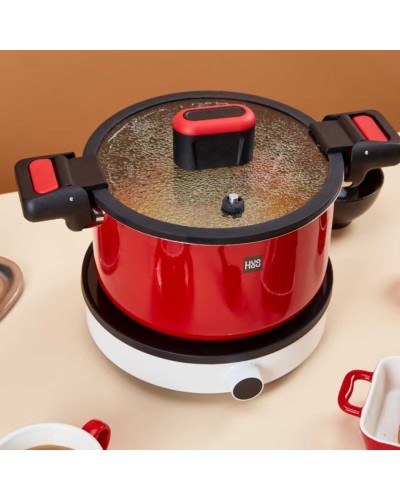 Кастрюля-cкороварка Xiaomi HuoHou Stainless Steel Enamel Micro Pressure Cooker (Red) (HU0160)