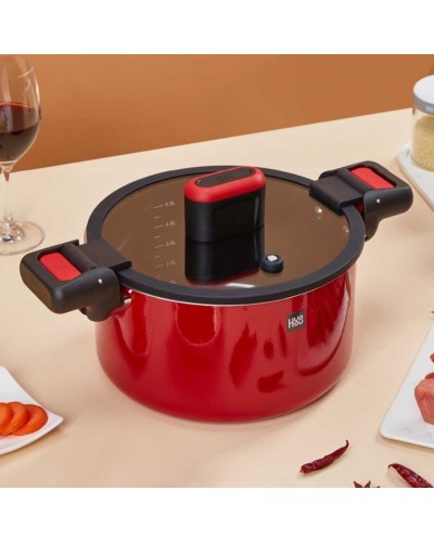 Кастрюля-cкороварка Xiaomi HuoHou Stainless Steel Enamel Micro Pressure Cooker (Red) (HU0160)