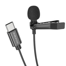 Микрофон-петличка BOROFONE BFK11 Elegant lavalier microphone Type-C Black (6941991106682)