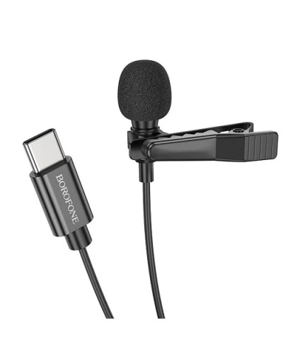 Мікрофон-петличка BOROFONE BFK11 Elegant lavalier microphone Type-C Black (6941991106682)