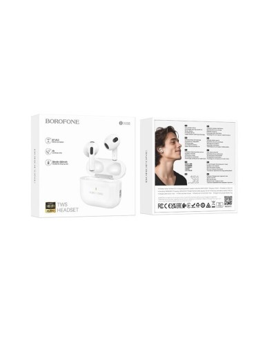 Навушники BOROFONE BW58 True wireless stereo headset White (6941991107443)