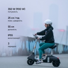 Электросамокат с сидением OKAI Ceetle PRO EA10C Black 10', 350(900)W, 25Km/h, 10,4Ah, 55Km, 20%, NFC, App, 29kg (EA10C-B)