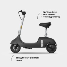 Электросамокат с сидением OKAI Ceetle PRO EA10C Black 10', 350(900)W, 25Km/h, 10,4Ah, 55Km, 20%, NFC, App, 29kg (EA10C-B)