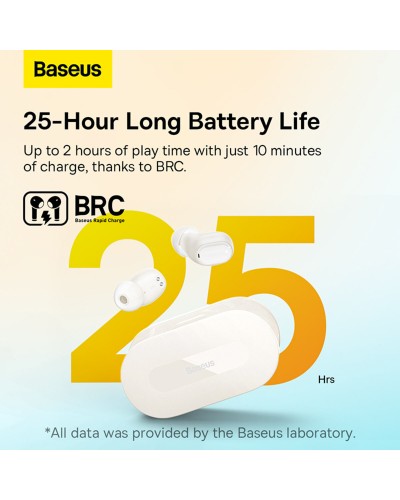 Навушники Baseus Bowie EZ10 True Wireless Earphones White (A00054300226-Z1)