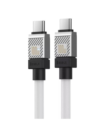 Кабель Baseus CoolPlay Series Fast Charging Cable Type-C to Type-C 100W 2m White (CAKW000302)