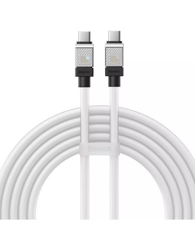 Кабель Baseus CoolPlay Series Fast Charging Cable Type-C to Type-C 100W 2m White (CAKW000302)