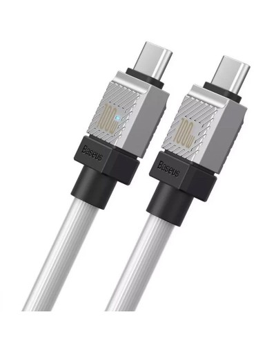 Кабель Baseus CoolPlay Series Fast Charging Cable Type-C to Type-C 100W 2m White (CAKW000302)