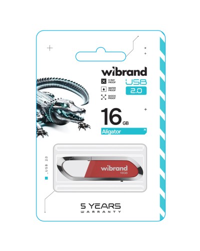 Flash Wibrand USB 2.0 Aligator 16Gb Dark Red (WI2.0/AL16U7DR)