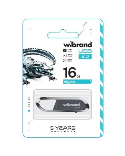 Flash Wibrand USB 2.0 Aligator 16Gb Grey (WI2.0/AL16U7G)