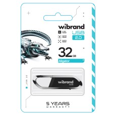 Flash Wibrand USB 2.0 Aligator 32Gb Black (WI2.0/AL32U7B)