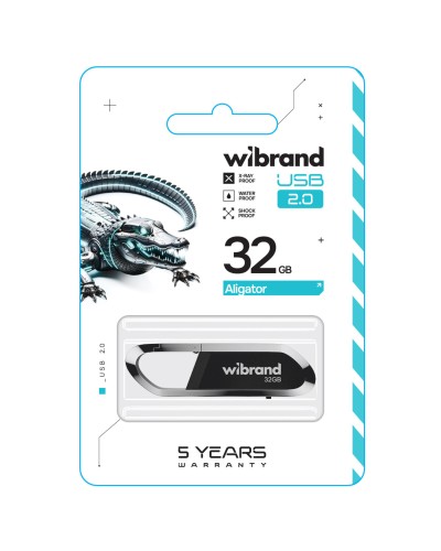 Flash Wibrand USB 2.0 Aligator 32Gb Black (WI2.0/AL32U7B)