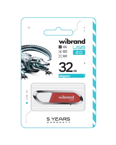 Flash Wibrand USB 2.0 Aligator 32Gb Dark Red (WI2.0/AL32U7DR)