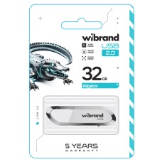 Flash Wibrand USB 2.0 Aligator 32Gb White (WI2.0/AL32U7W)