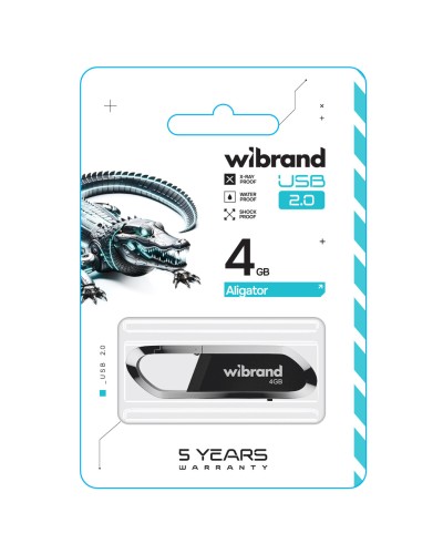 Flash Wibrand USB 2.0 Aligator 4Gb Black (WI2.0/AL4U7B)