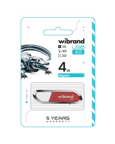 Flash Wibrand USB 2.0 Aligator 4Gb Dark Red (WI2.0/AL4U7DR)