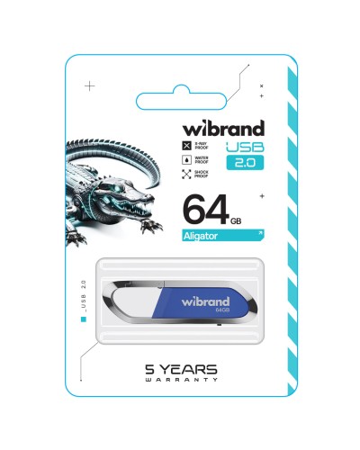 Flash Wibrand USB 2.0 Aligator 64Gb Blue (WI2.0/AL64U7U)