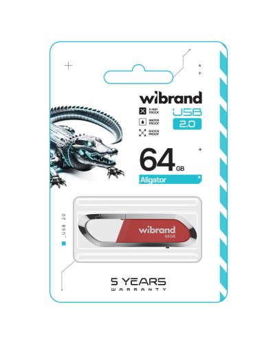 Flash Wibrand USB 2.0 Aligator 64Gb Dark Red (WI2.0/AL64U7DR)