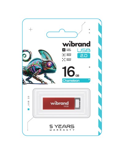 Flash Wibrand USB 2.0 Chameleon 16Gb Red (WI2.0/CH16U6R)