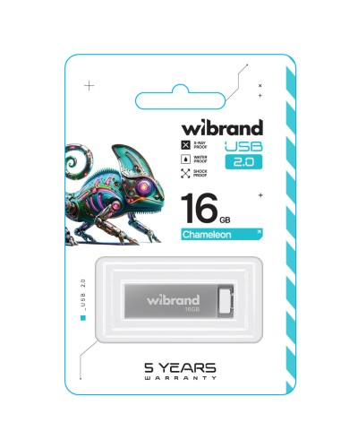 Flash Wibrand USB 2.0 Chameleon 16Gb Silver (WI2.0/CH16U6S)