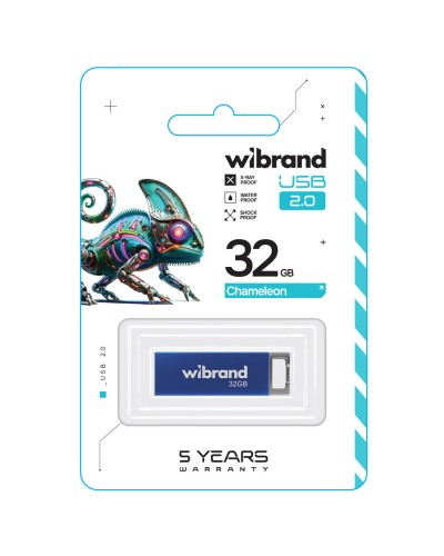 Flash Wibrand USB 2.0 Chameleon 32Gb Blue (WI2.0/CH32U6U)