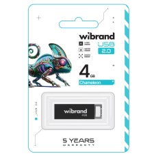 Flash Wibrand USB 2.0 Chameleon 4Gb Black (WI2.0/CH4U6B)