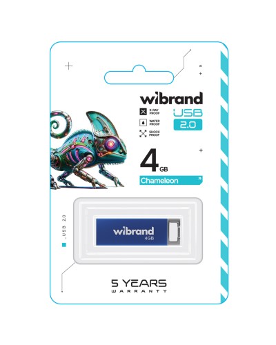 Flash Wibrand USB 2.0 Chameleon 4Gb Blue (WI2.0/CH4U6U)