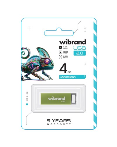 Flash Wibrand USB 2.0 Chameleon 4Gb Light green (WI2.0/CH4U6LG)