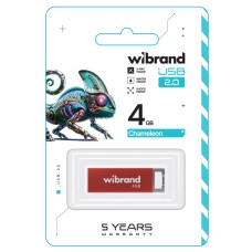Flash Wibrand USB 2.0 Chameleon 4Gb Red (WI2.0/CH4U6R)
