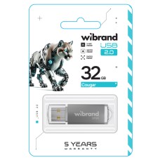 Flash Wibrand USB 2.0 Cougar 32Gb Silver (WI2.0/CU32P1S)