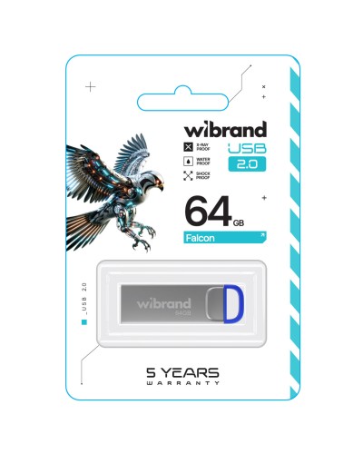 Flash Wibrand USB 2.0 Falcon 64Gb Blue (WI2.0/FA64U7U)