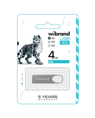 Flash Wibrand USB 2.0 Irbis 4Gb Silver (WI2.0/IR4U3S)