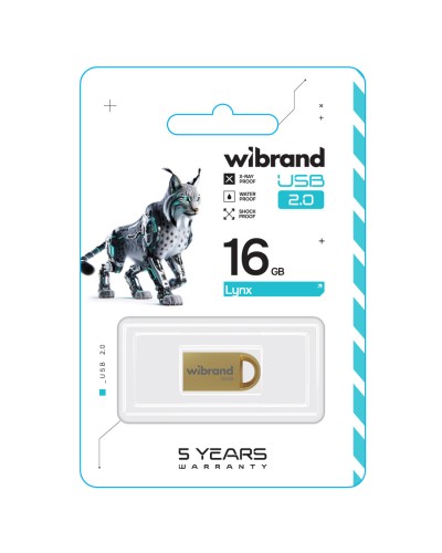 Flash Wibrand USB 2.0 Lynx 16Gb Gold (WI2.0/LY16M2G)