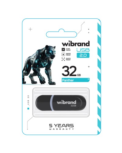 Flash Wibrand USB 2.0 Panther 32Gb Black (WI2.0/PA32P2B)