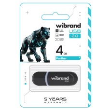 Flash Wibrand USB 2.0 Panther 4Gb Black (WI2.0/PA4P2B)