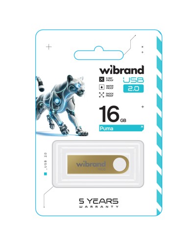 Flash Wibrand USB 2.0 Puma 16Gb Gold (WI2.0/PU16U1G)