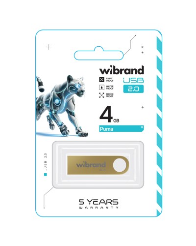 Flash Wibrand USB 2.0 Puma 4Gb Gold (WI2.0/PU4U1G)