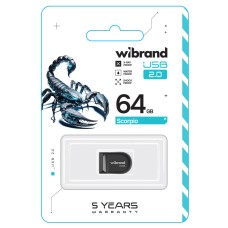 Flash Wibrand USB 2.0 Scorpio 64Gb Black (WI2.0/SC64M3B)