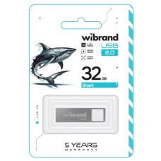 Flash Wibrand USB 2.0 Shark 32Gb Silver (WI2.0/SH32U4S)
