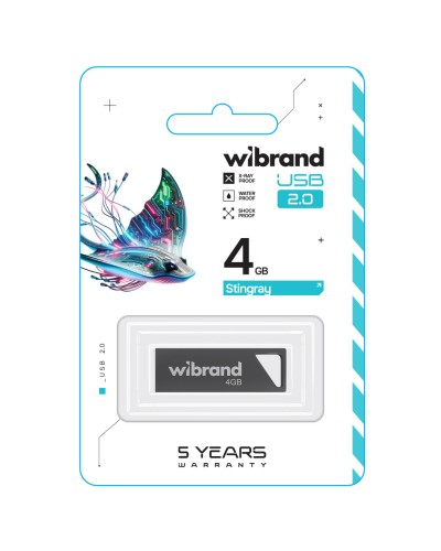 Flash Wibrand USB 2.0 Stingray 4Gb Grey (WI2.0/ST4U5G)