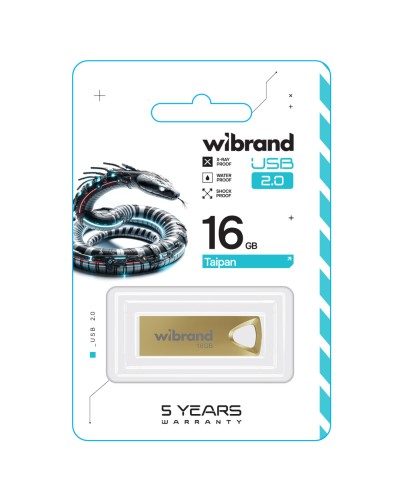 Flash Wibrand USB 2.0 Taipan 16Gb Gold (WI2.0/TA16U2G)