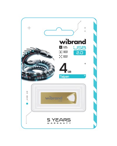 Flash Wibrand USB 2.0 Taipan 4Gb Gold (WI2.0/TA4U2G)